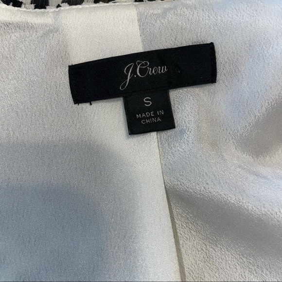 J. Crew Black & White Heart Print Ruffle Blouse - Picture 11 of 11